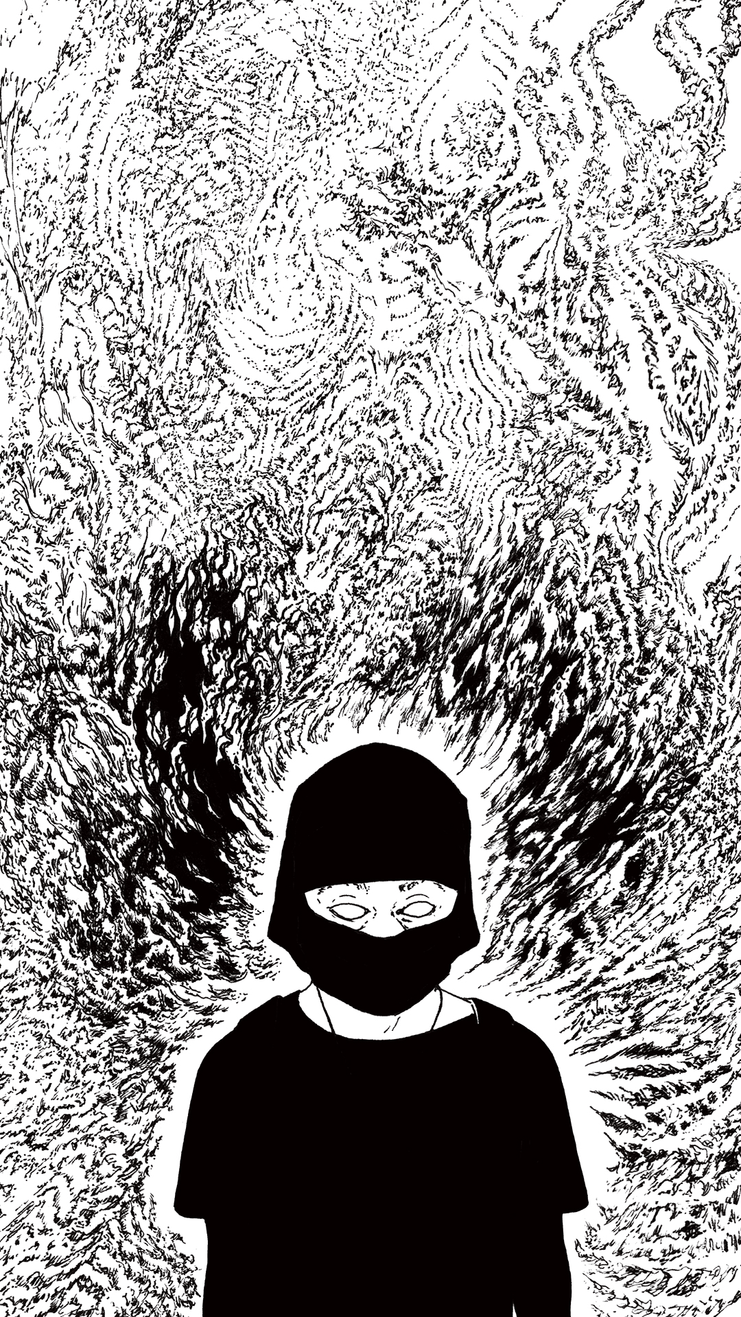 a page from FANA, original comic series, hand drawn illustration, ink on paper, 2d art, autobiography, FANA, rrfana, rr, Rita Rahimi, Ramin Rahimi,  کتاب مصور فنا ، ریتا رحیمی ، رامین رحیمی 
