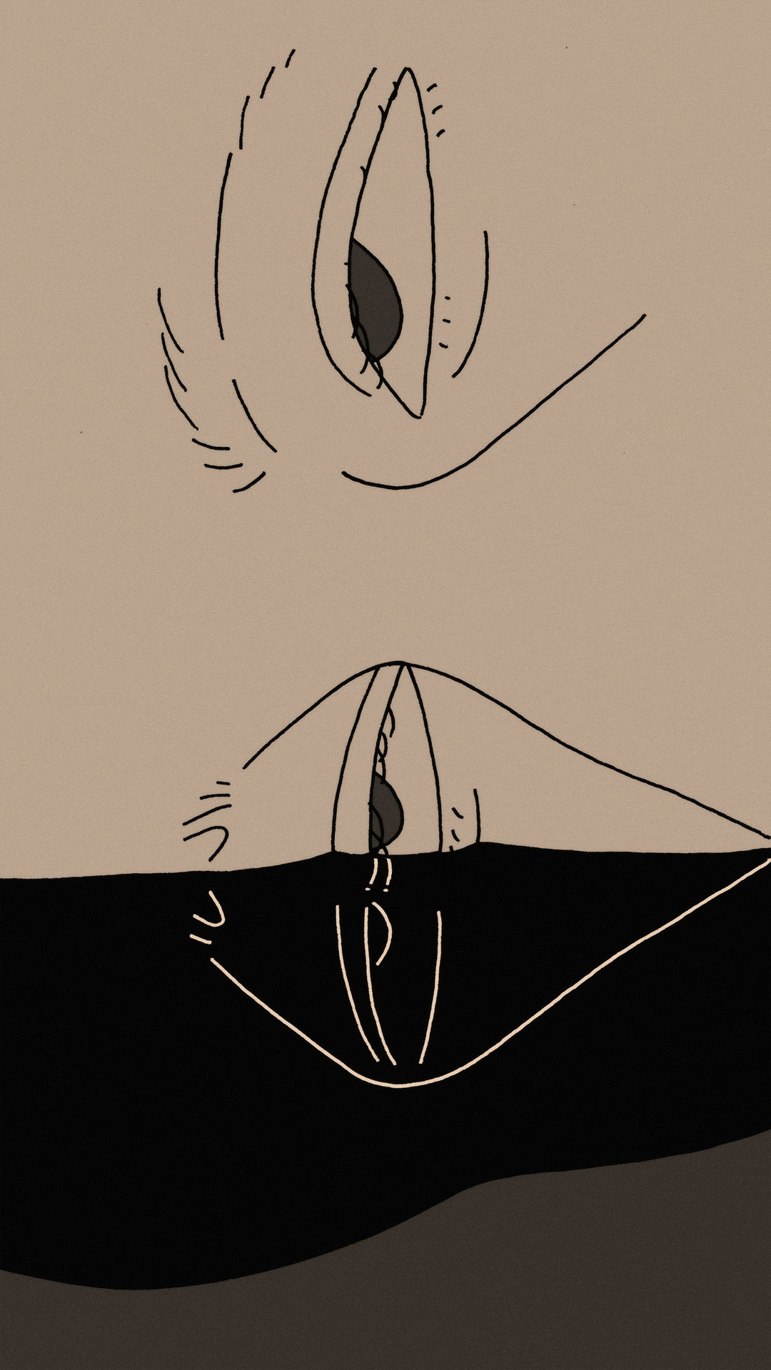 a page from FANA, original comic series, hand drawn illustration, ink on paper, 2d art, autobiography, FANA, rrfana, rr, Rita Rahimi, Ramin Rahimi,  کتاب مصور فنا ، ریتا رحیمی ، رامین رحیمی 
